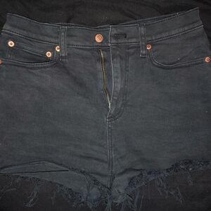 Black Denim Women's Shorts